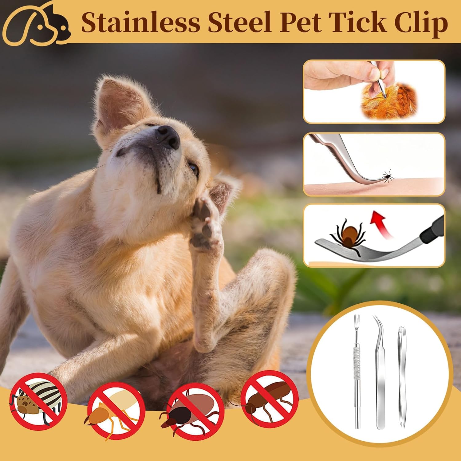 Pet Tick Remover Tweezers Kit  - огляд і ціна Pet Supplies First